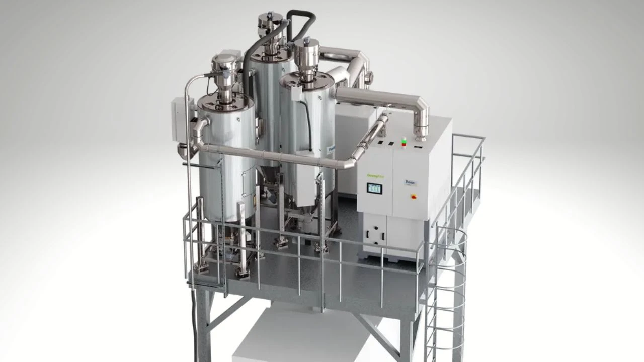 Lanza Piovan tecnología avanzada para secado PET