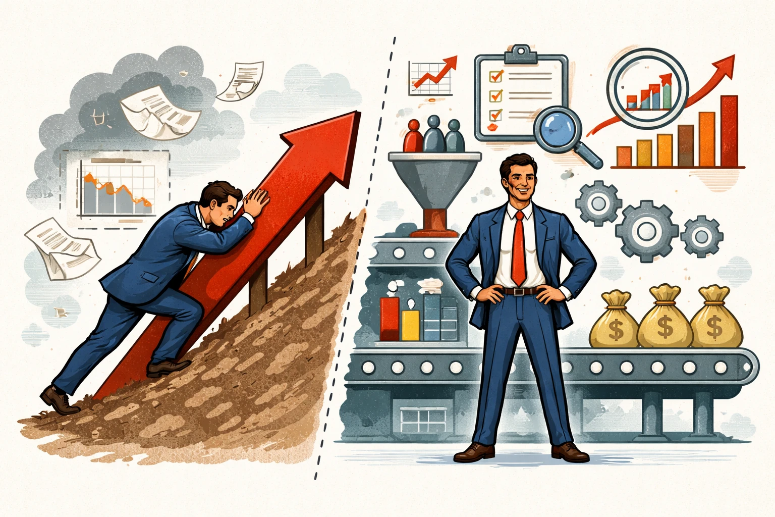 El CEO no alcanza sus metas. Opera al nivel de sus sistemas