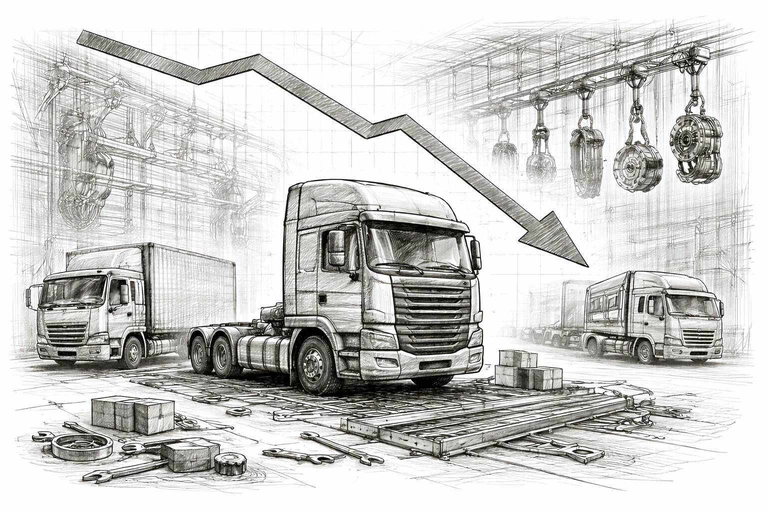 Registra INEGI menor producción de vehículos pesados